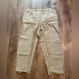 FLAX Linen Pants Green Women’s Size L